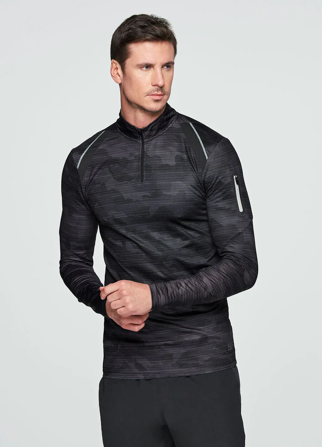 Prime Camo Compression 1/4 Zip Base Layer Tee