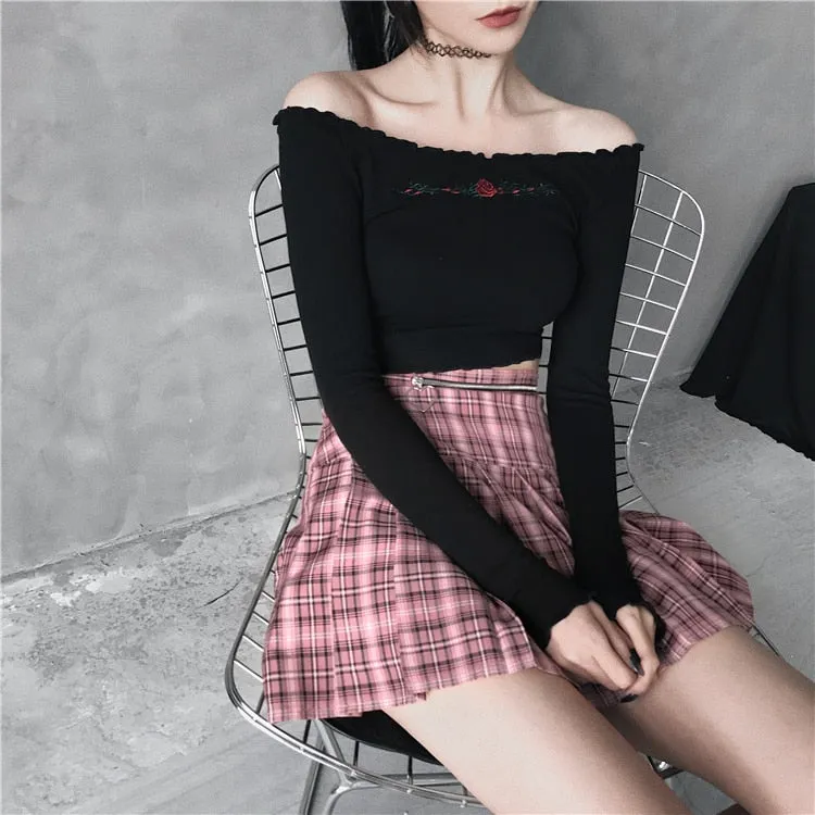 "HEART ZIPPER" SKIRT