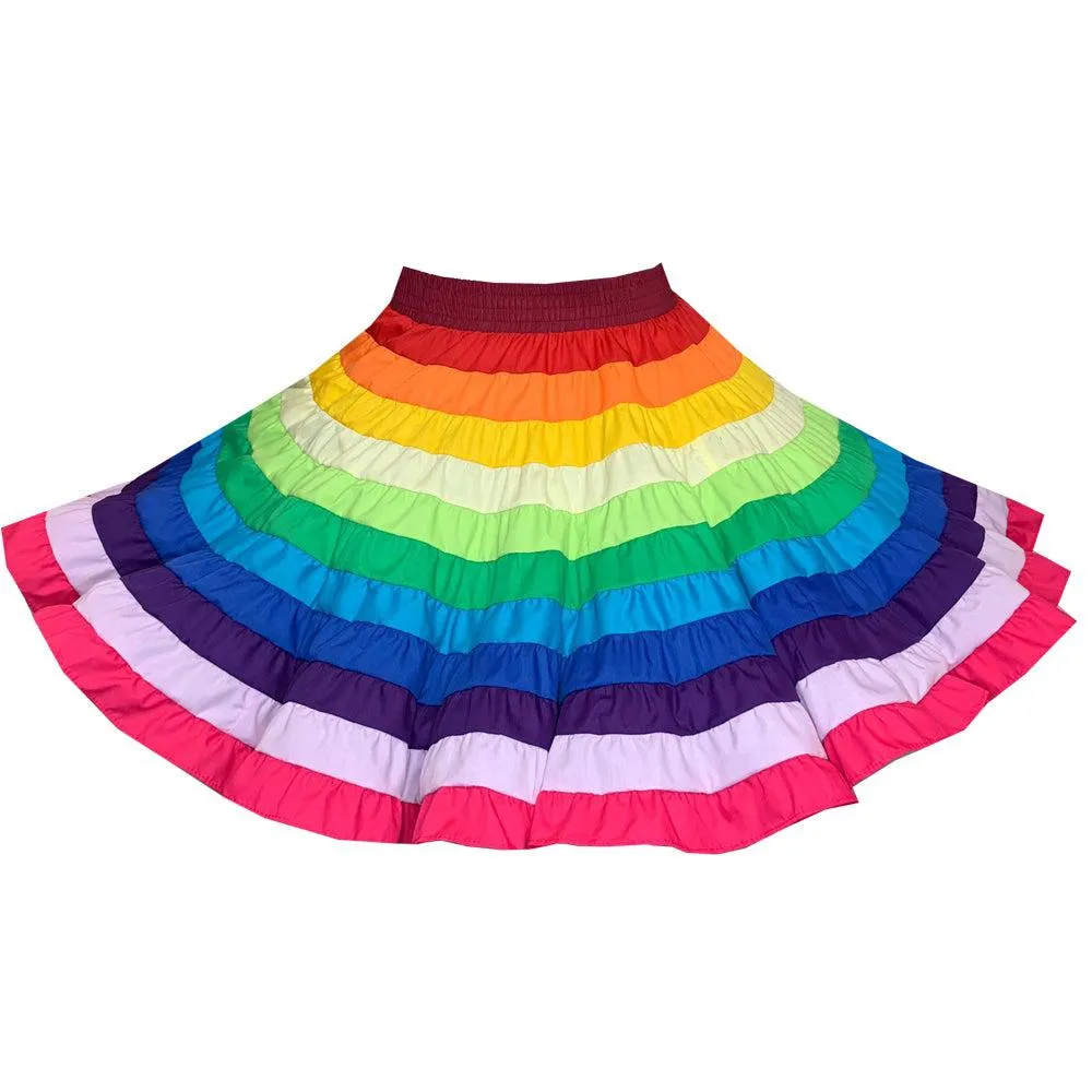 Rainbow Square Dance Skirt