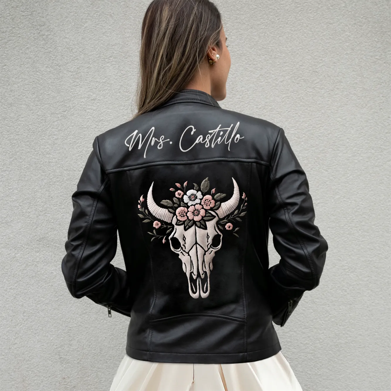 (Real Leather) Personalized Bridal Party Leather Jackets