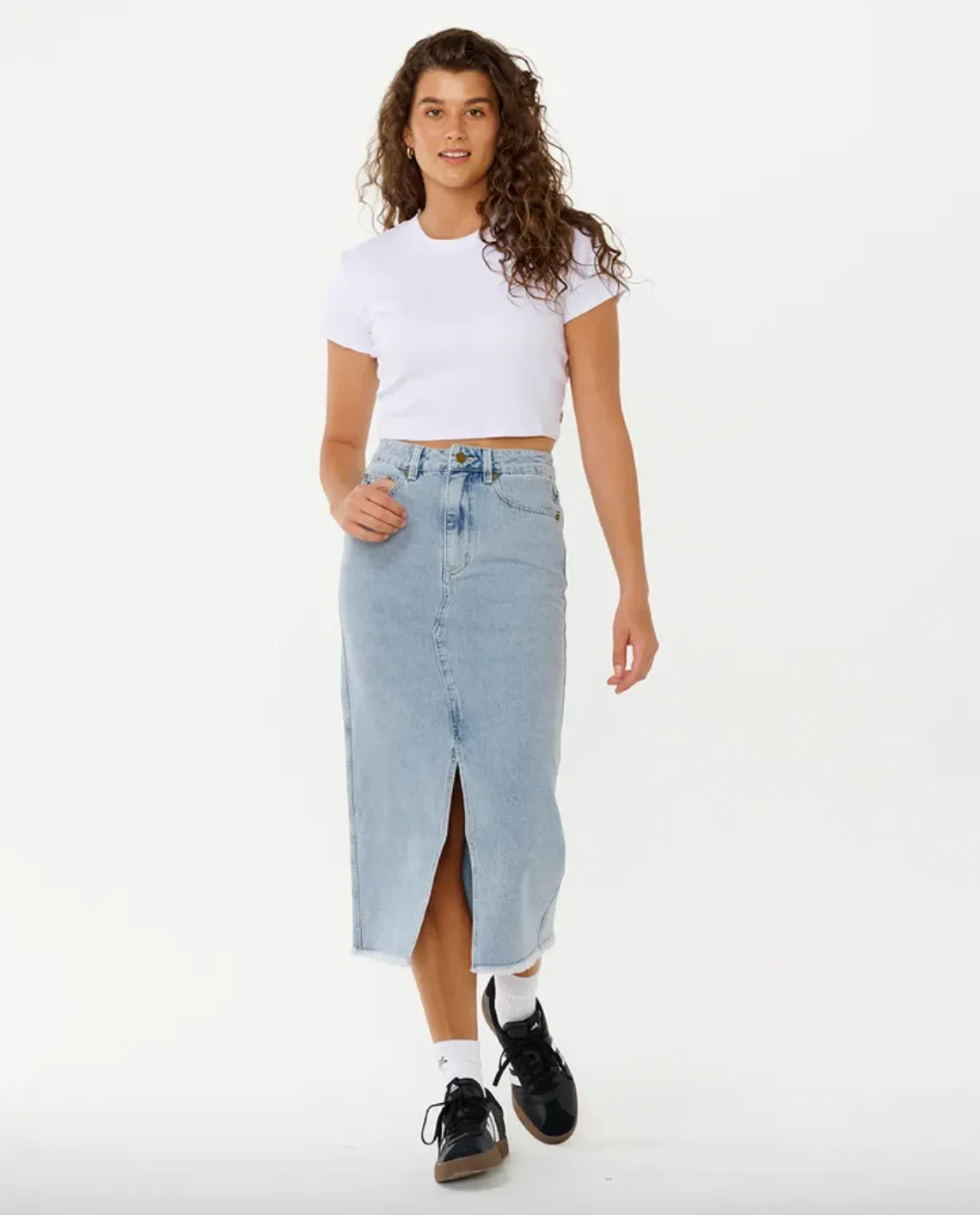 Ripcurl Womens The Search Denim Midi Skirt