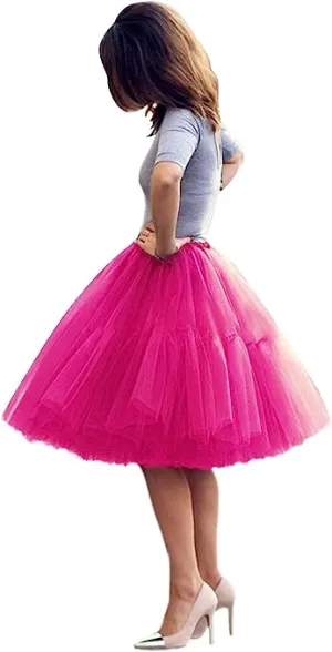 Romantic Hot Pink Sex & The City Inspired Tulle Tutu Skirt