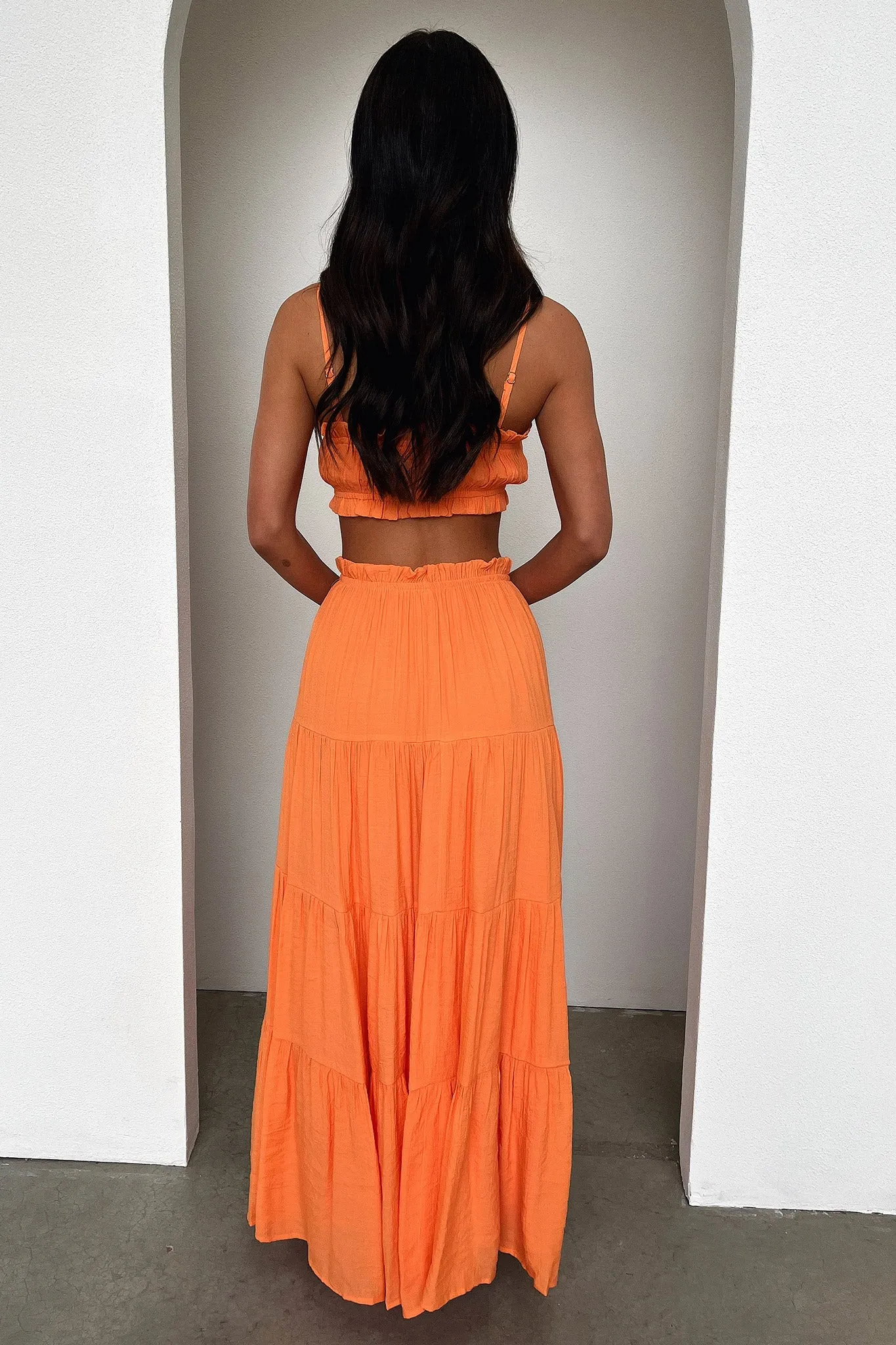 Selina Maxi Skirt - Orange