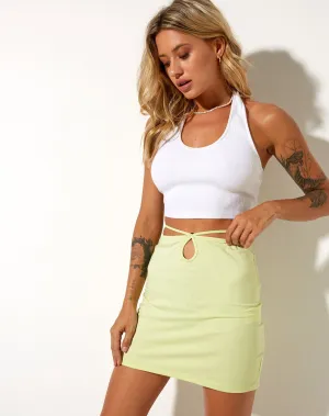 Seon Mini Skirt in Elfin Yellow