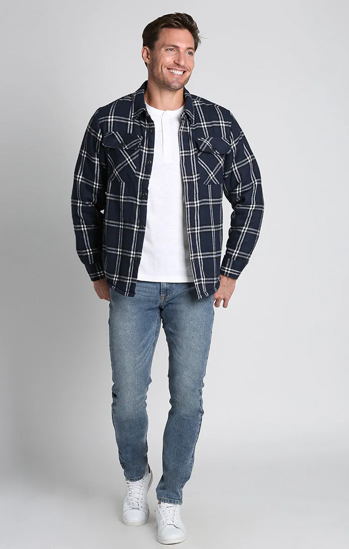 Sherpa Lined Flannel Shirt Jacket