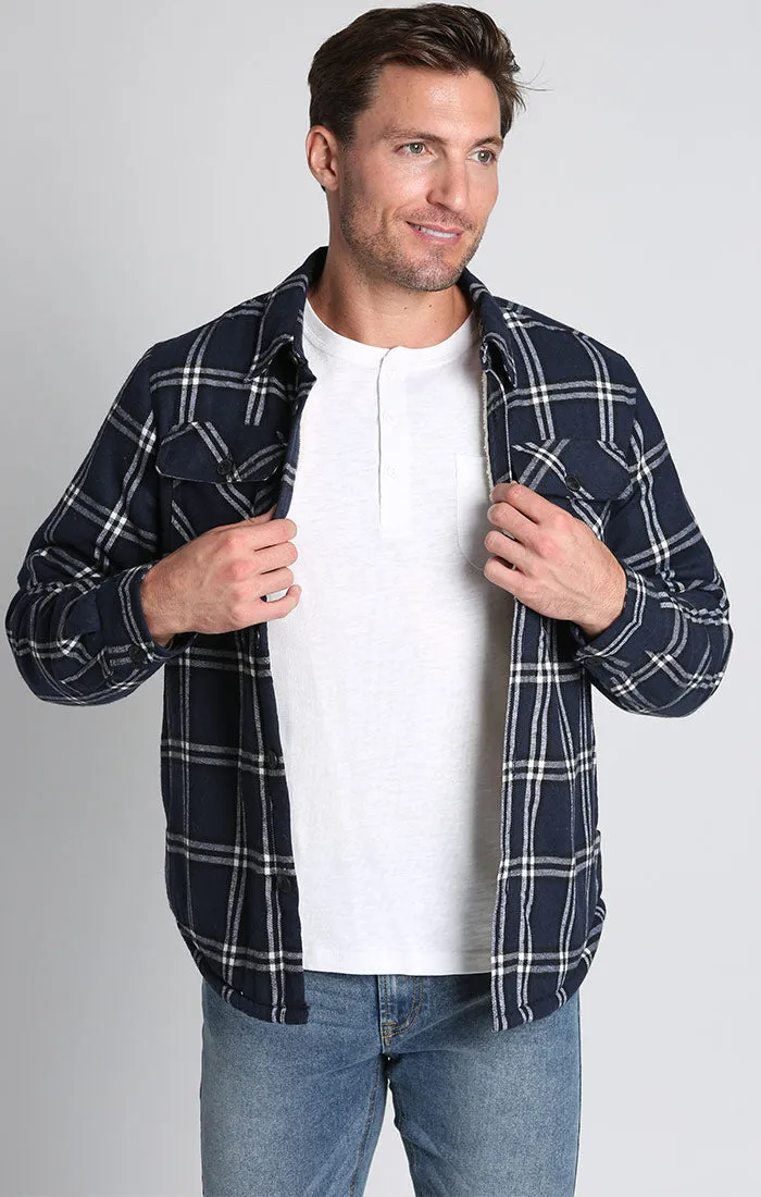 Sherpa Lined Flannel Shirt Jacket