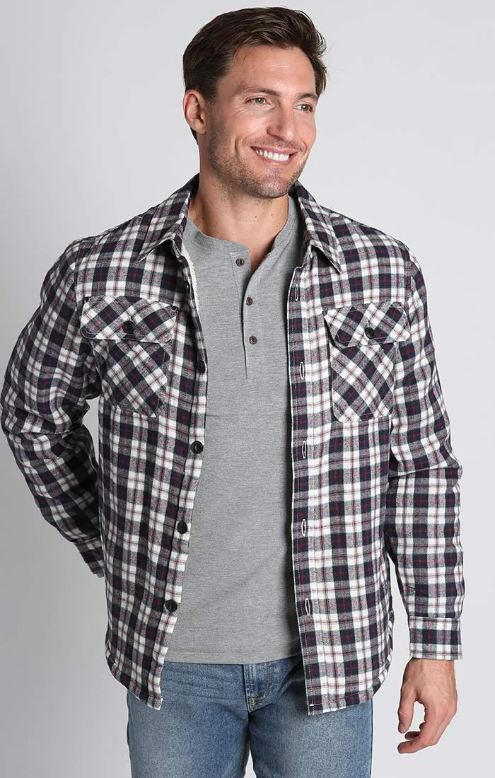 Sherpa Lined Flannel Shirt Jacket