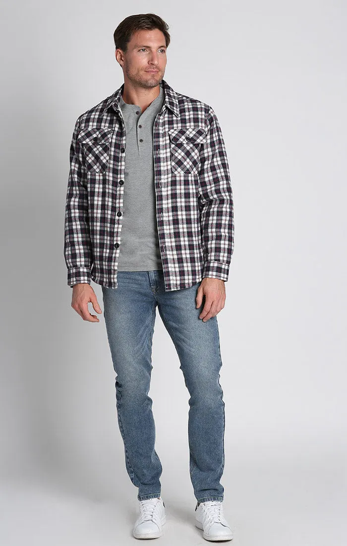 Sherpa Lined Flannel Shirt Jacket