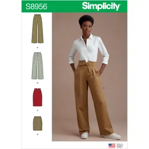 Simplicity Sewing Pattern S8956 Misses' Trousersand Skirts