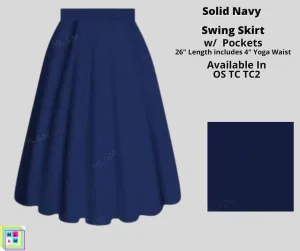 Solid Navy Skirt