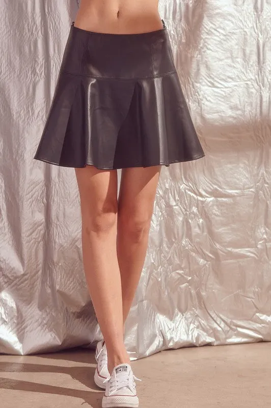 Sonoma Faux Leather Flare Skirt