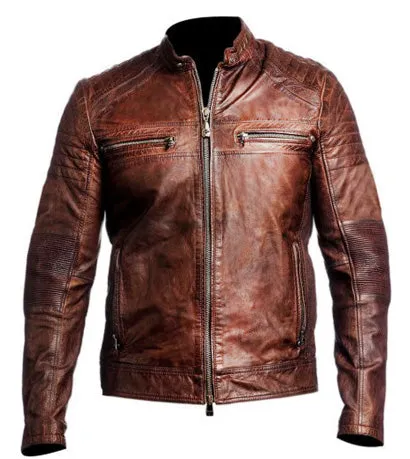 Soul revolver cafe Racer Biker Leather Jacket