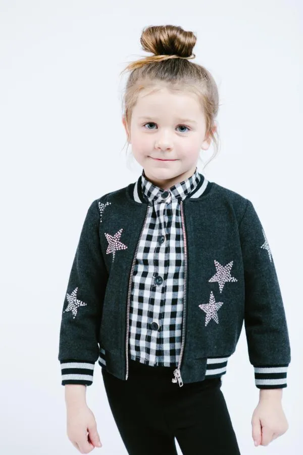 Star Rhinestone Bomber Jacket