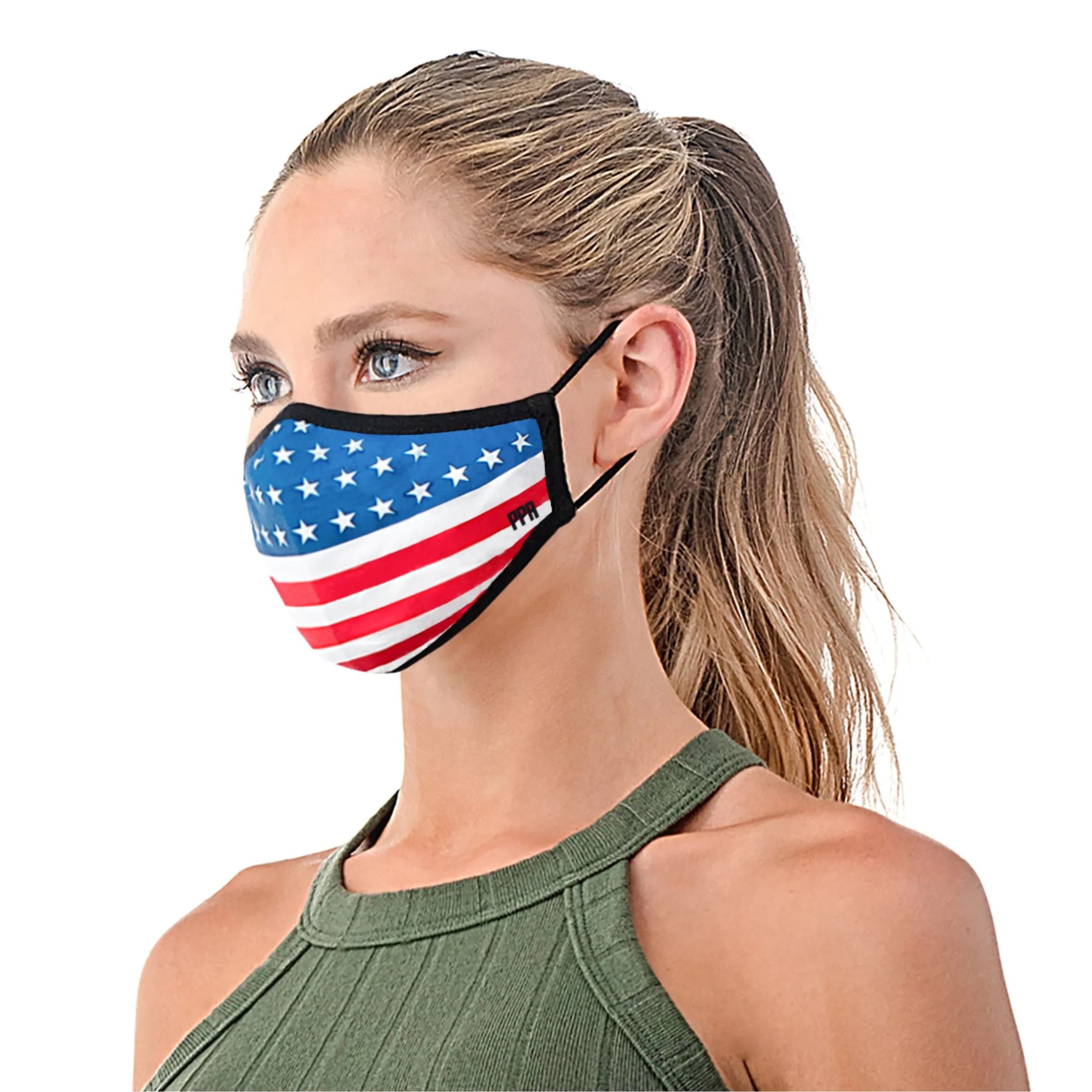 STARS AND STRIPES, U.S. FLAG SILVER-ION FACE MASK