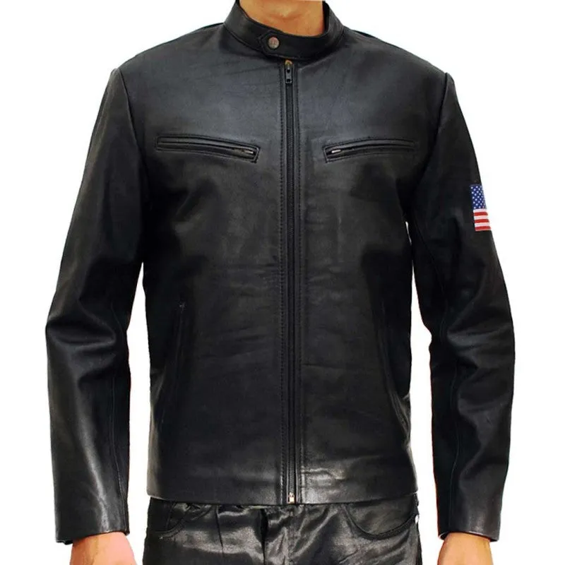 Swordfish Stanley Jobson US Flag Leather Jacket