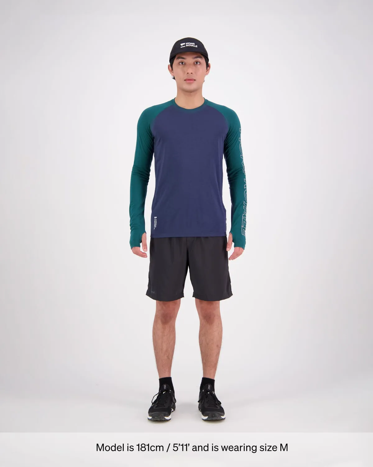 Temple Merino Long Sleeve - Evergreen / Midnight