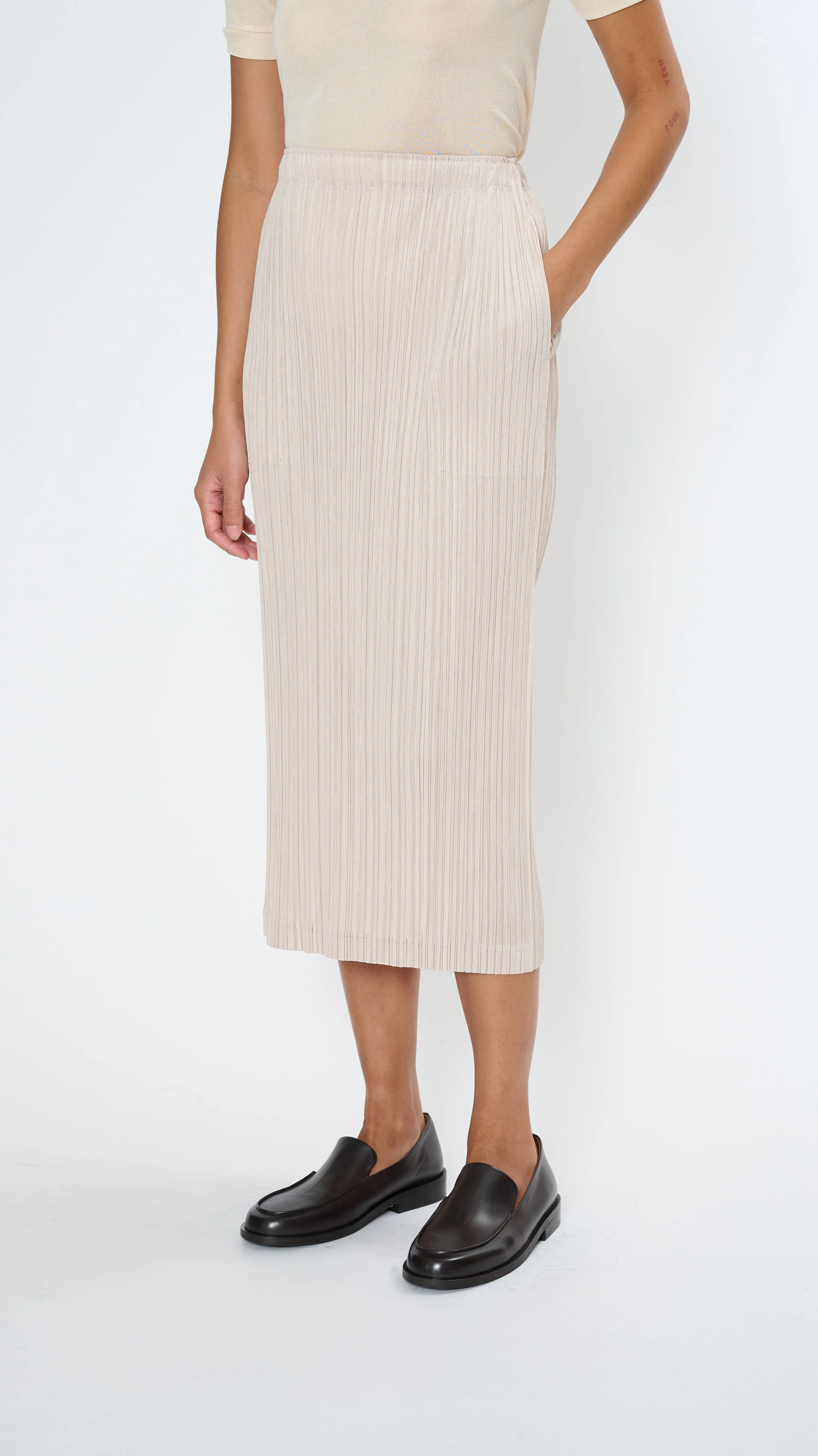 Thicker Bottoms 1 Skirt in Light Beige