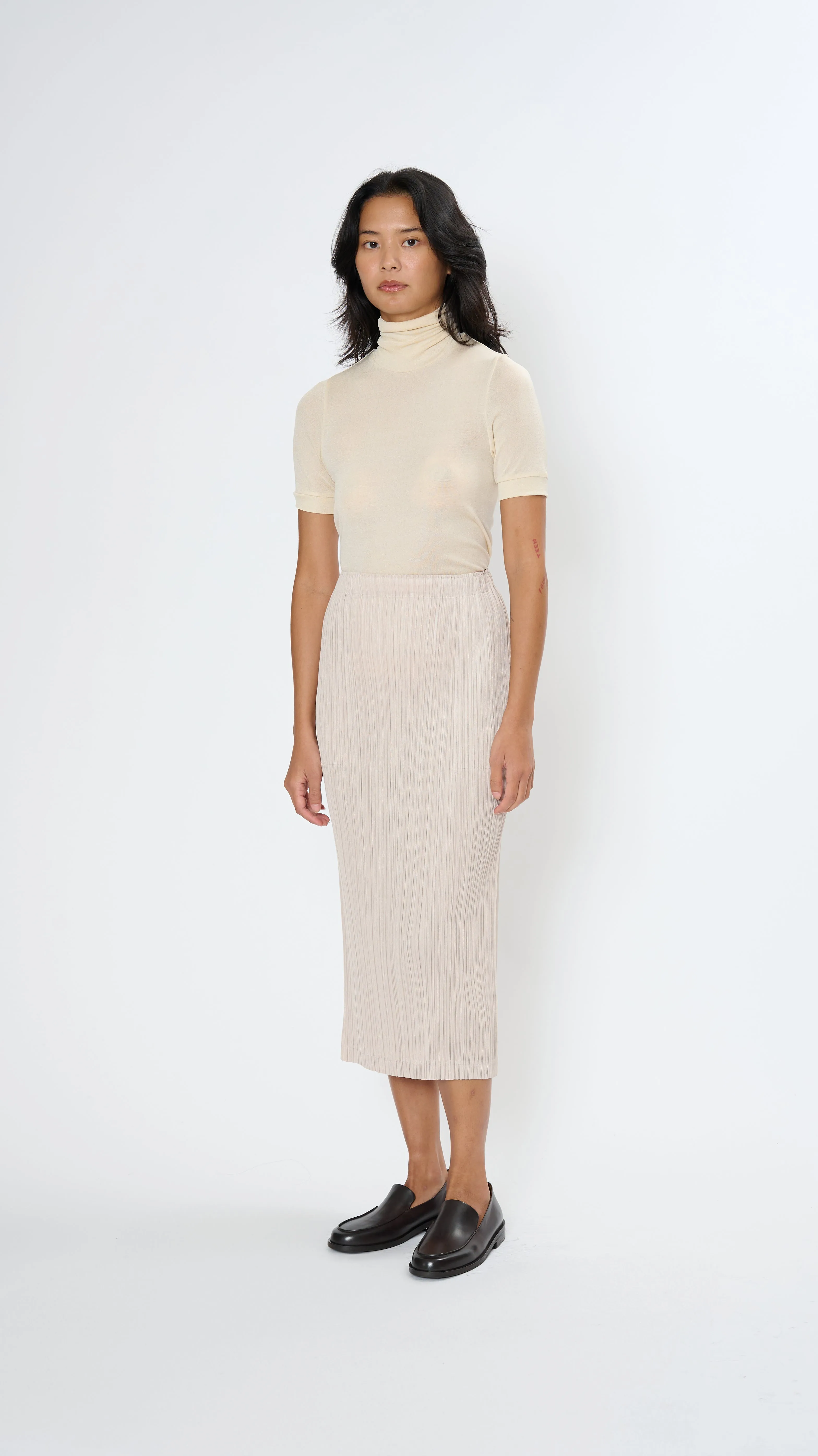 Thicker Bottoms 1 Skirt in Light Beige