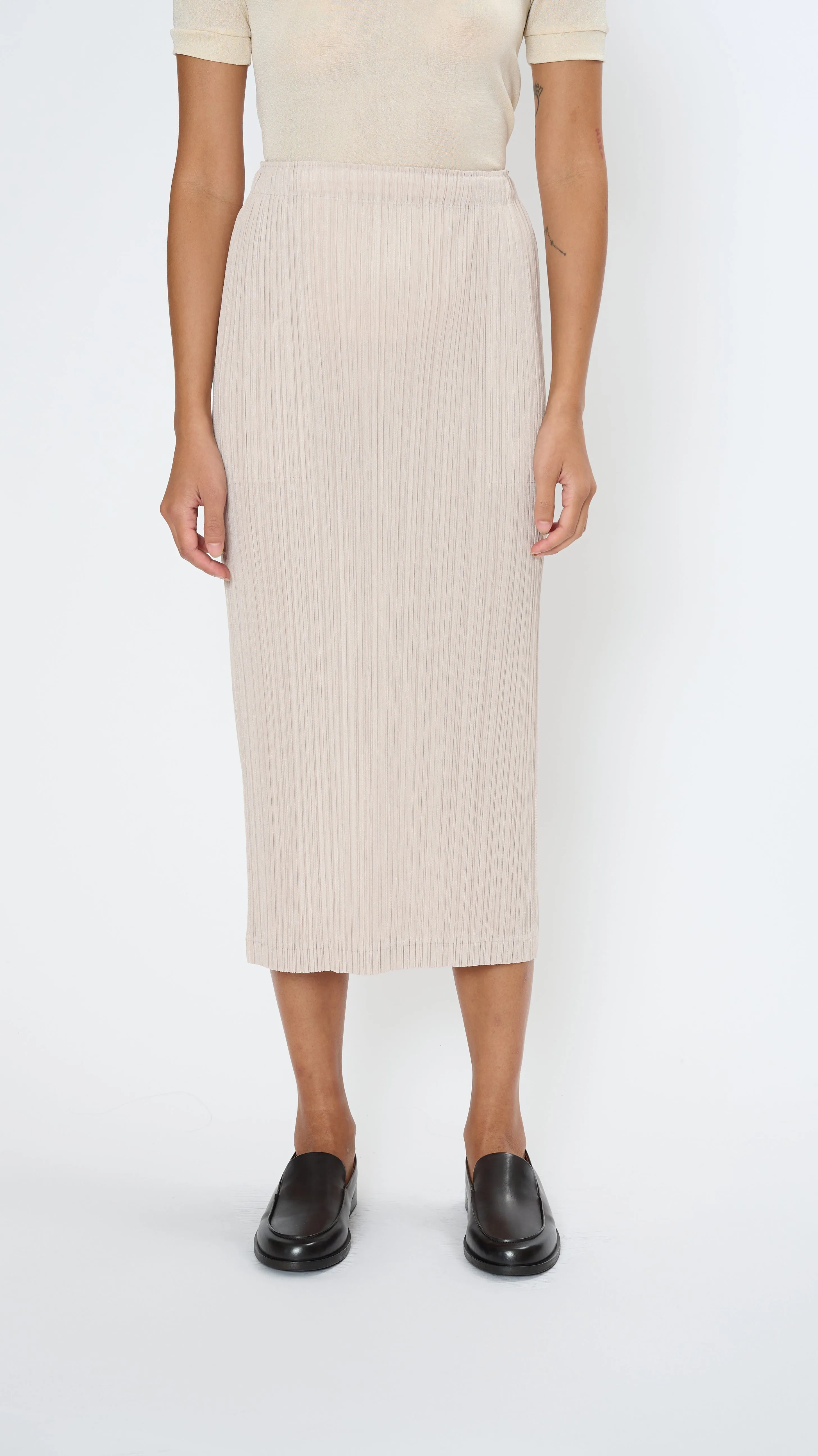 Thicker Bottoms 1 Skirt in Light Beige