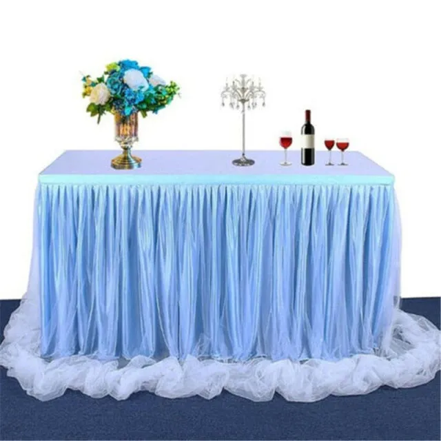 Tutu Tulle Table Skirt Cover Tableware Cloth Baby Shower Party Home Decor