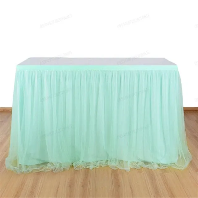 Tutu Tulle Table Skirt Cover Tableware Cloth Baby Shower Party Home Decor