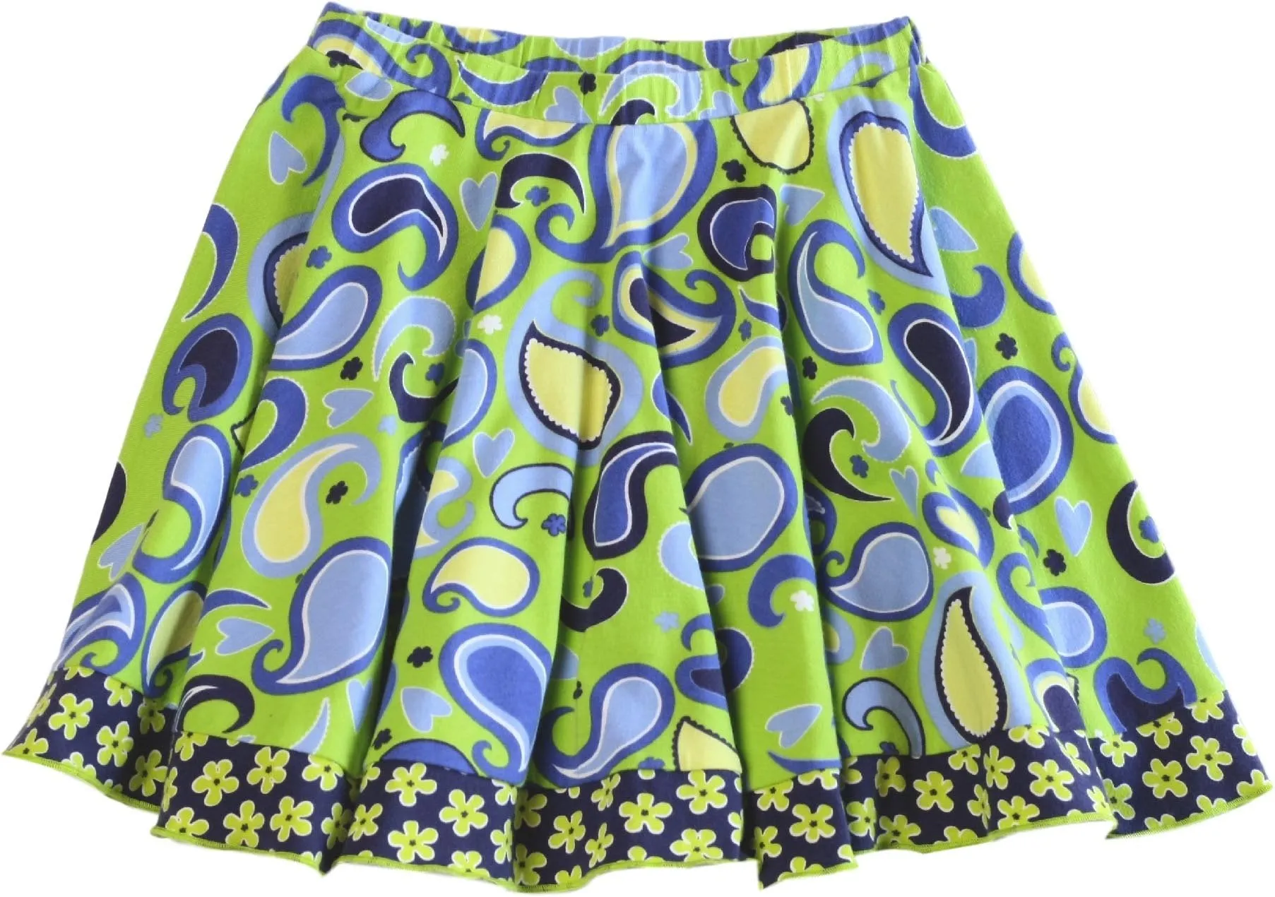 Twirly Skirt Green Paisley