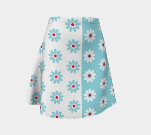 Two Tone Daisy Flare Skirt