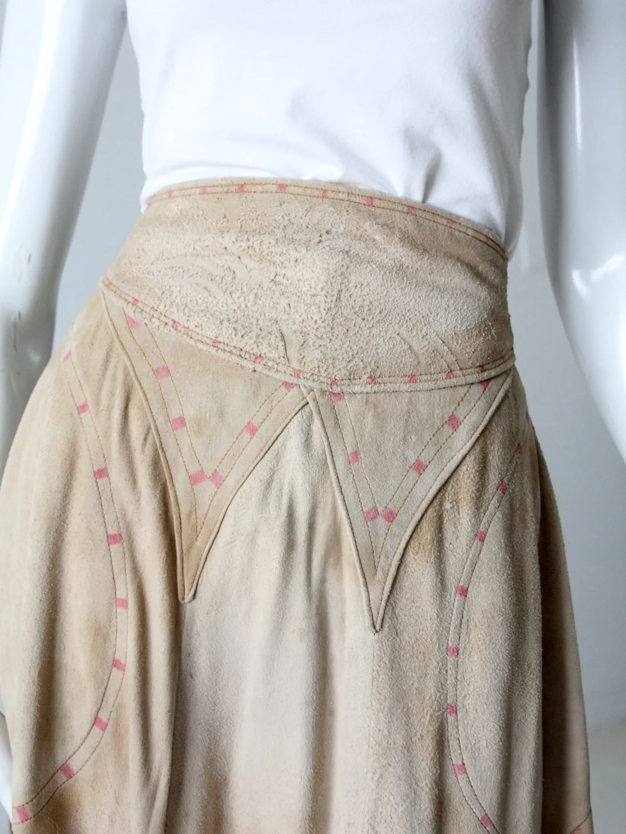 vintage leather wrap skirt