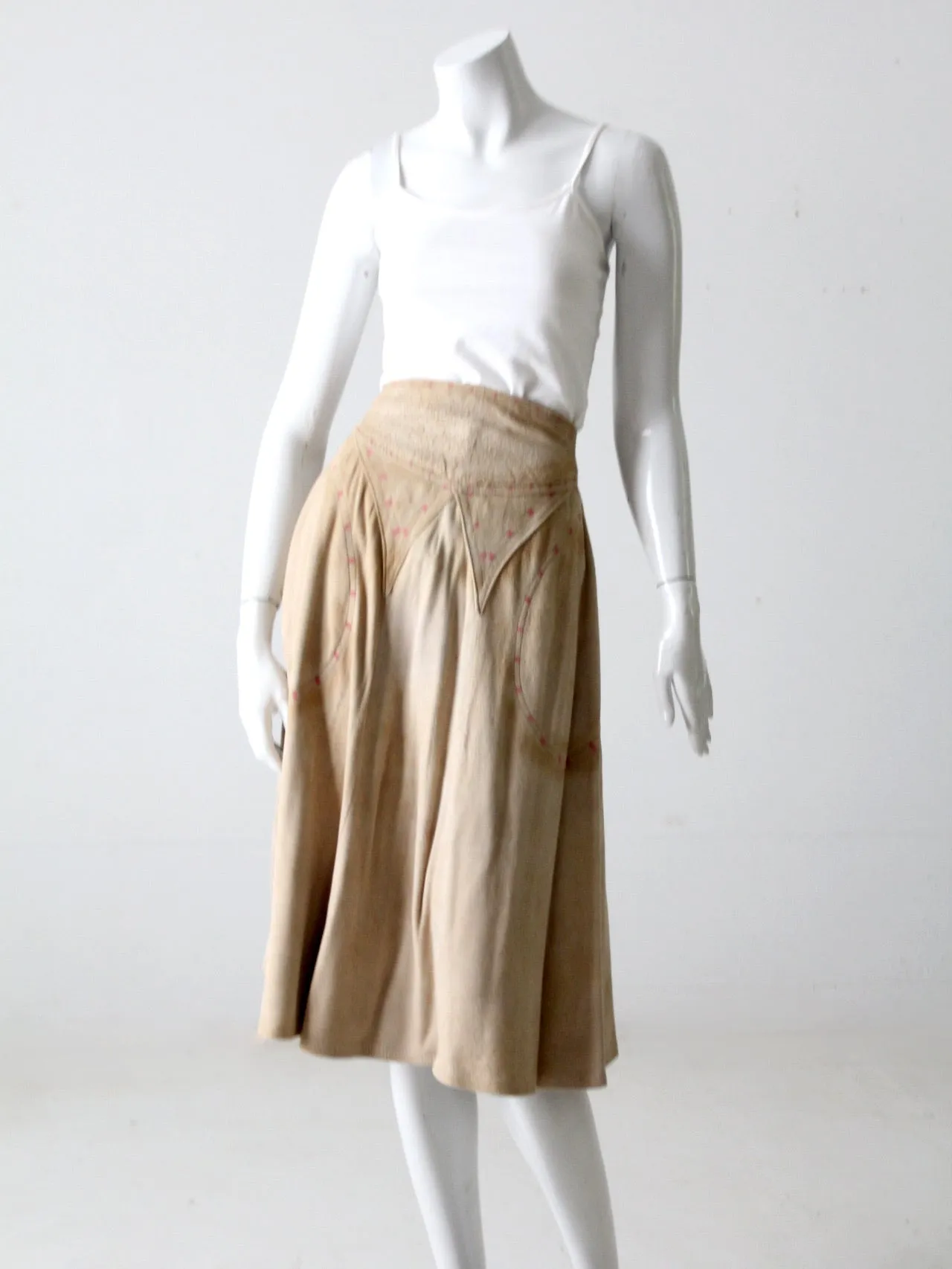 vintage leather wrap skirt