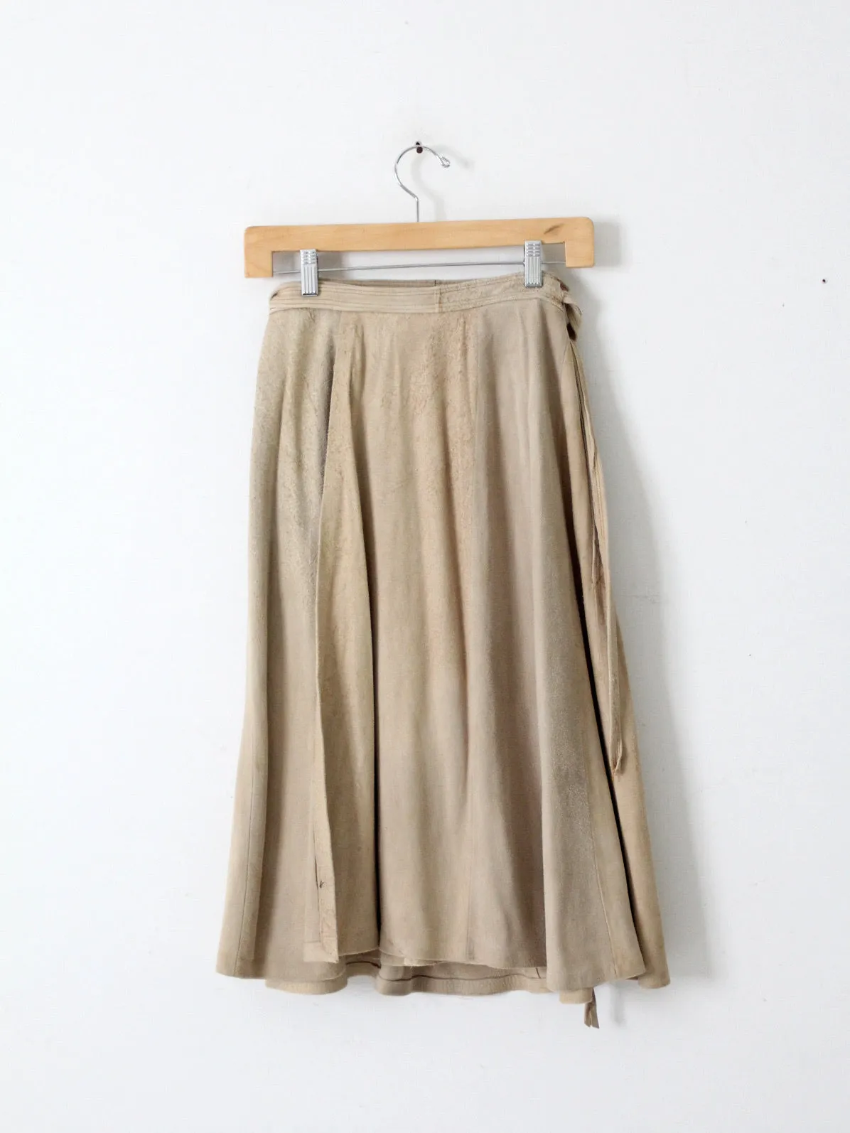 vintage leather wrap skirt