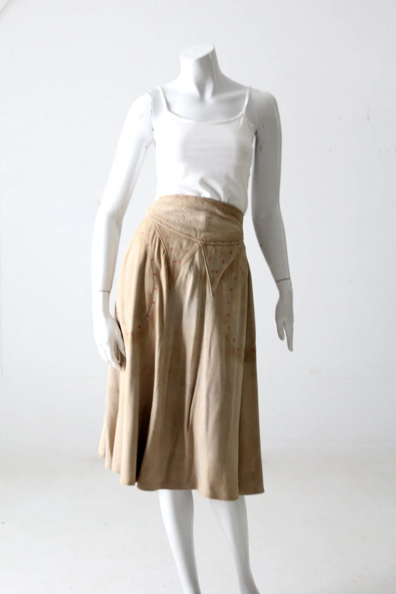 vintage leather wrap skirt