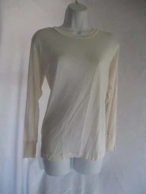 WINTERSILKS Base Layer Top Pure Silk CREME WHITE S Shirt Womens