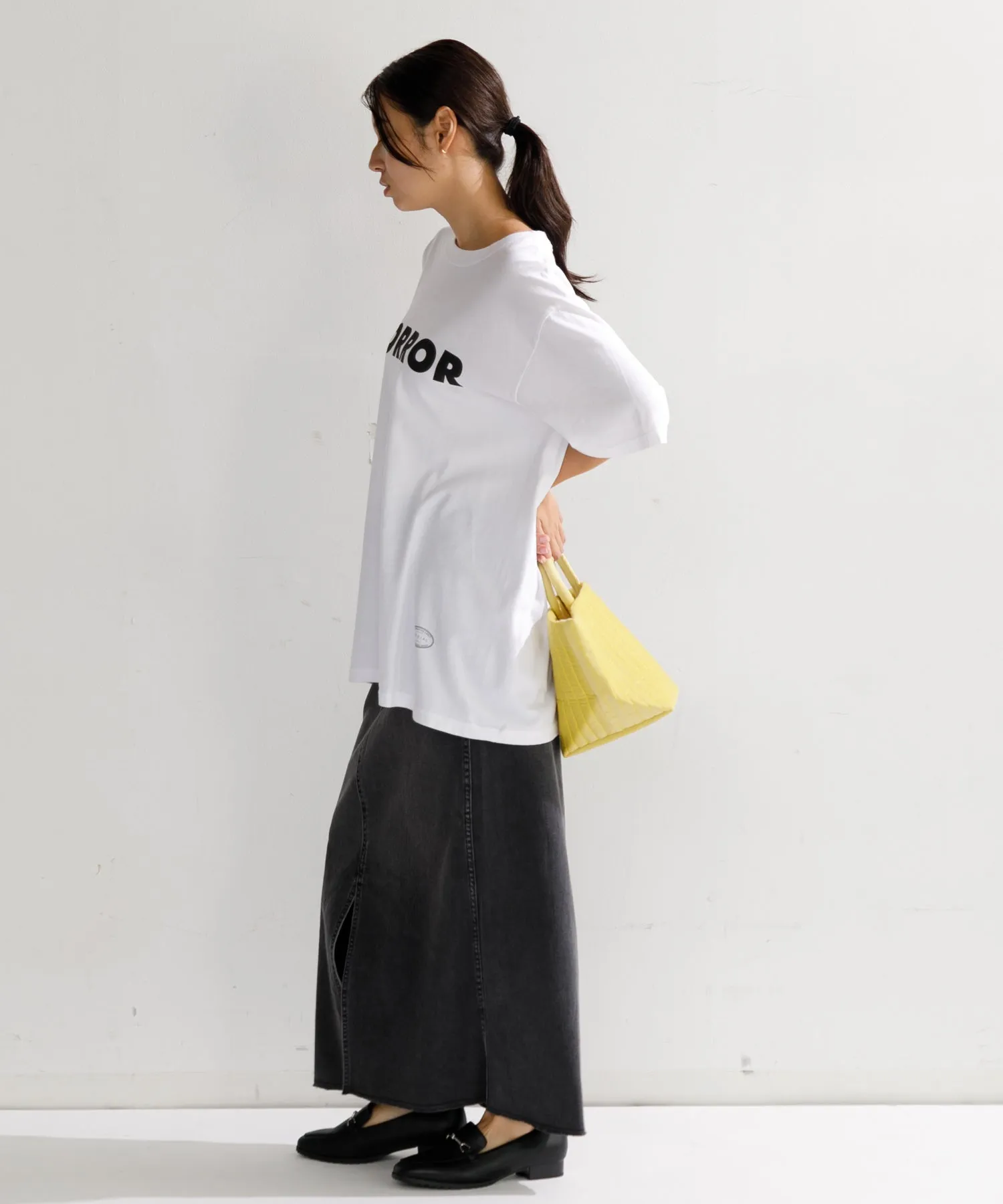 【WOMEN】Healthy denim Pear Maxi SKIRT マキシスカート