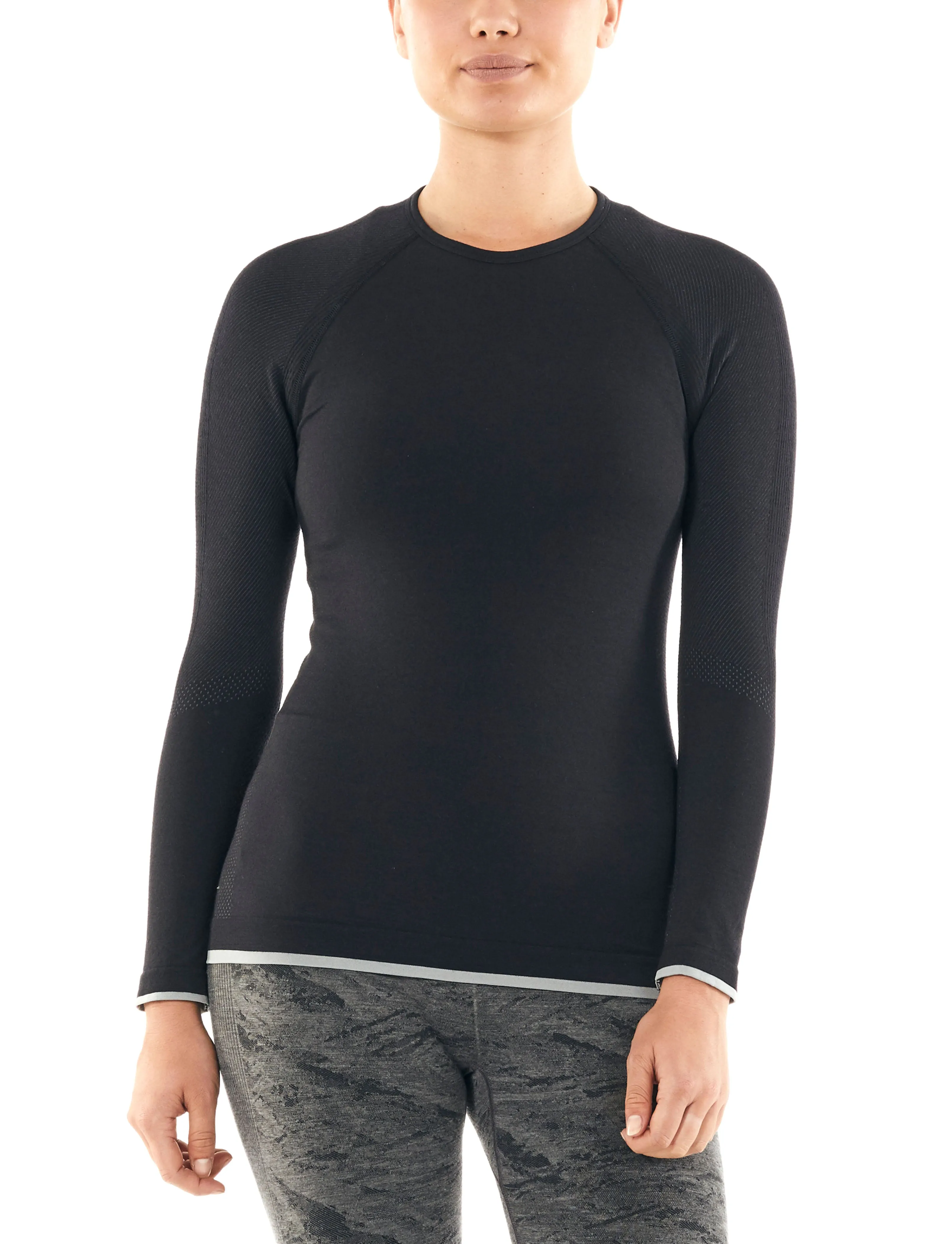 Womens 200 Seamless LS Crewe