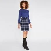 Woven Check Skirt