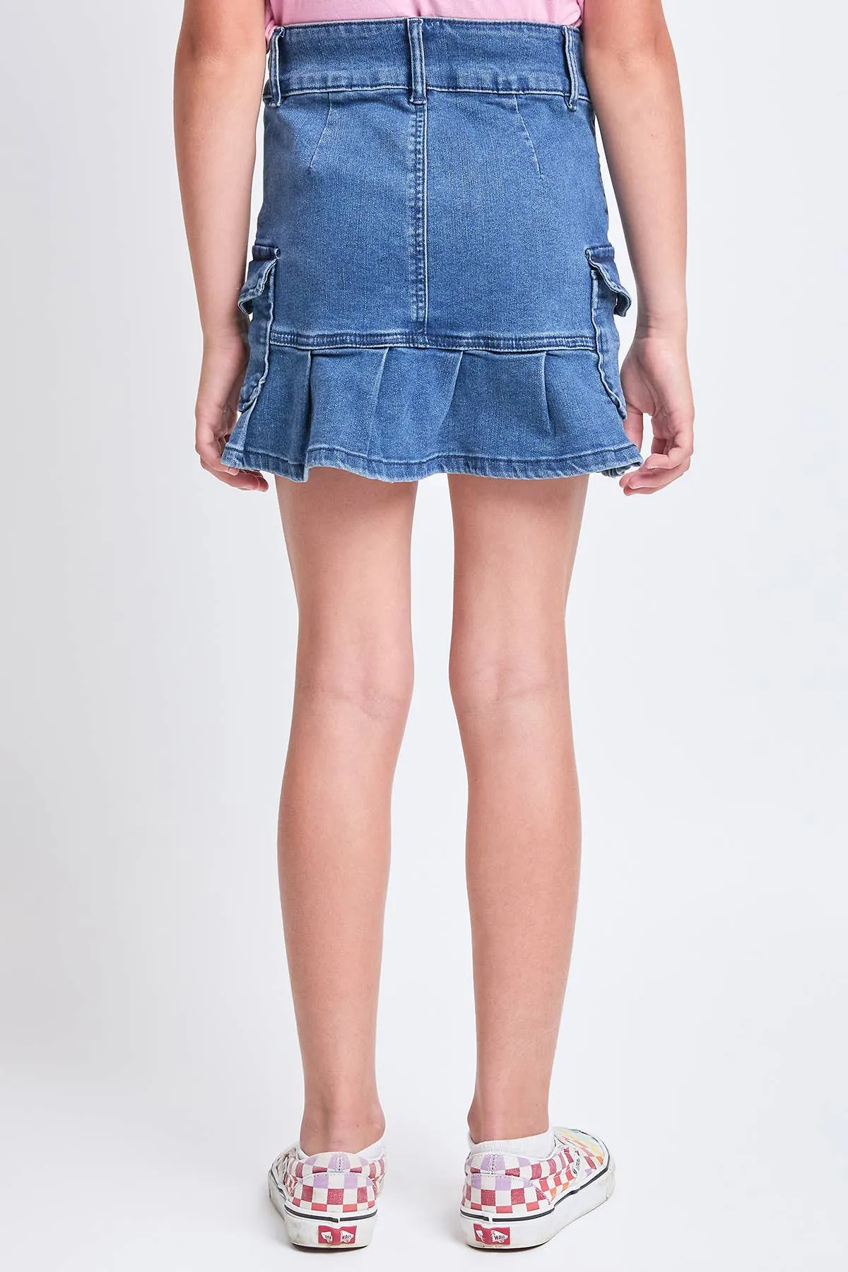 YMI | Girls Cargo Pleated Denim Skirt