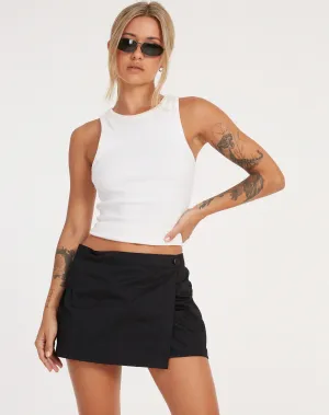 Zephyr Mini Cargo Skirt in Cotton Drill Black